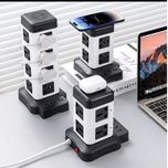 چندراهی برق ایستاده هوشمند 2500 وات مدل Intelligent Vertical Socketبرج با شارژر USB و وایرلس