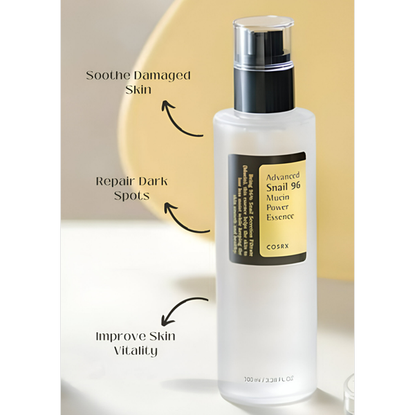 اسنس حلزون کوزارکس مدل ادونس اسنیل 96 موکین پاور 100 میل Cosrx Advanced Snail 96 Mucin Power Essence 100ml