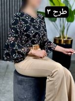 شومیز حریر آستین چین کد 1863