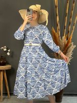 پیراهن فلور چین دار 1113