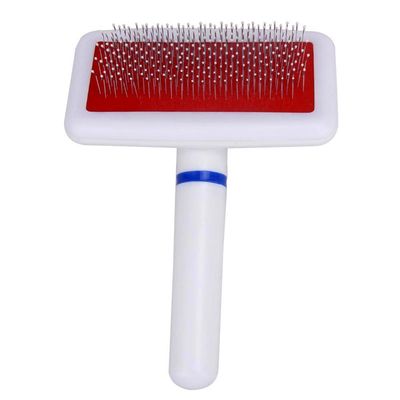 برس سگ و گربه و خرگوش مدل  اقتصادی Scraper با دندانه فلزی، بدنه پلاستیکی، ابعاد 13×10×2 سانتی‌متر و وزن 40 گرم