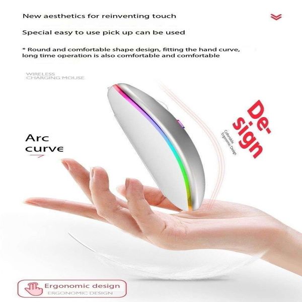 ماوس بی سیم الترا اسلیم (ultra slim) سایلنت RGB با قابلیت شارژ