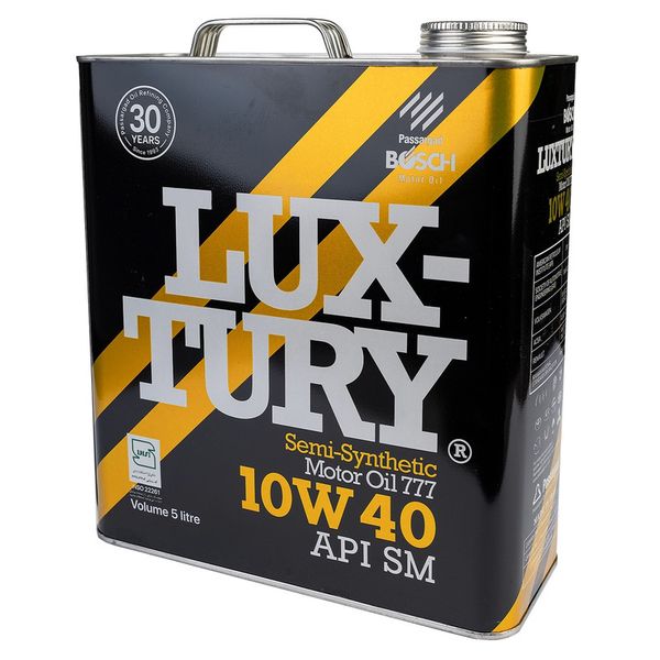 روغن موتور خودرو بنزینی بوش مدل لاکچری 10W40 SM حجم 5 لیتر