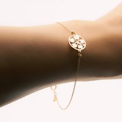 دستبند گل پنج برگ 1.45 گرم