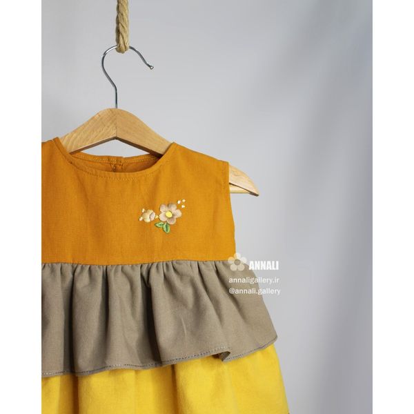 پیراهن دخترانه اِلی رنگ نارنجی