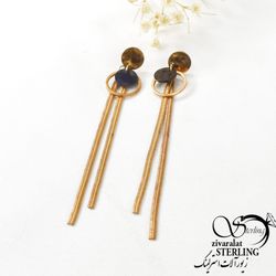 گوشواره رنگ ثابت دایره ایی کد 7052