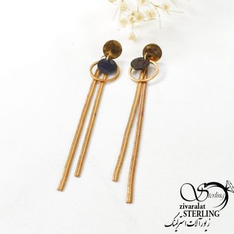 گوشواره رنگ ثابت دایره ایی کد 7052