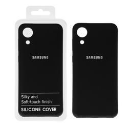 قاب نیو سیلیکون محافظ لنزدار RFF مدل Samsung A03 Core - مشکی (پک دار)
