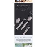 قاشق و چنگال سفری نکس تول مدل Titanium Tableware