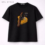 تیشرت باکسی طرح گیتار صد درصد پنبه | تنفس‌پذیر و خنک | کد 1403