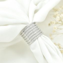 انگشتر نقره چند رج عیار925 کد 7152