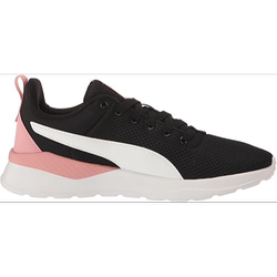 PUMA Women's Anzarun Lite Sneaker, Black White-bridal Rose