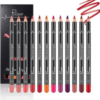 ست خط لب پودایر – Pudaier Stereoscopic Lip Liner Set (12 Colors)