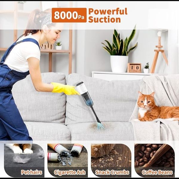 جارو دستی شارژی  | نظافت سریع و بی‌دردسر برای ماشین، میز و خانه