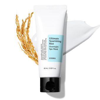 ماسک شب آبرسان و درخشان‌کننده برنج COSRX – 60 میلی‌لیتر COSRX Ultimate Nourishing Rice Overnight Spa Mask – 60 ml / 2.02 fl. oz