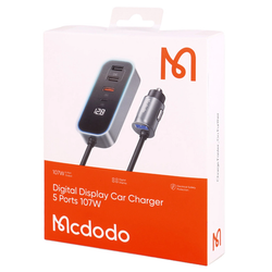 شارژر فندکی فست پنج پورت Mcdodo مدل CC-190 107W - خاکستری تی...