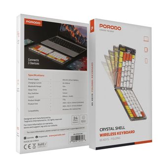 کیبورد پرودو مدل CRYSTAL SHELL PD-ETK03