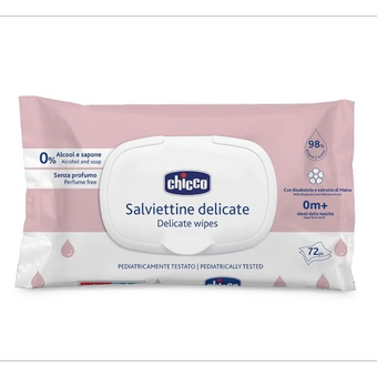 دستمال مرطوب 98درصد آب 72عددی salviettine چیکو chicco