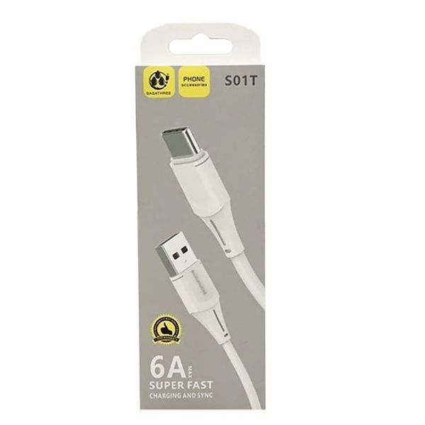 کابل تایپ سی فست شارژ Sasathree S01T 6A