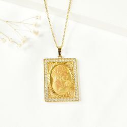 گردنبند طرح الیزابت مشابه طلا کد 7323