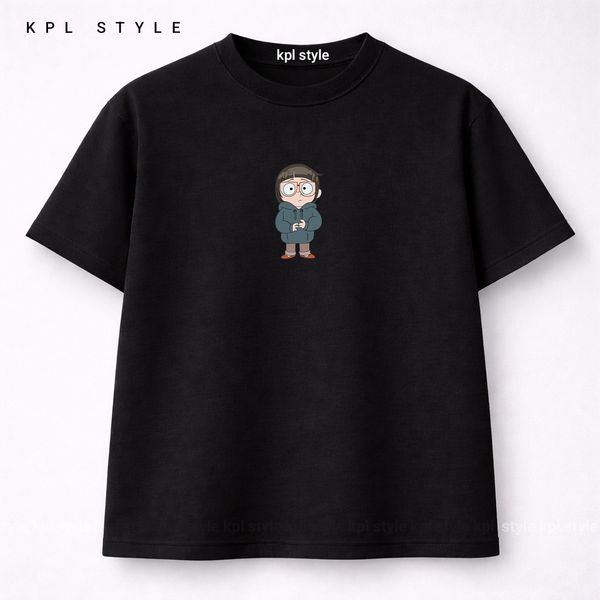 تیشرت باکسی دخترانه 100٪ پنبه با چاپ مینیمال| کد 1328