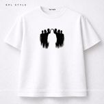 تیشرت باکسی 100٪ پنبه طرح مثبت و منفی | پارچه بادوام | کد 1427