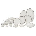 سرویس غذاخوری 102 پارچه چینی زرین ایران سری ایتالیا اف مدل Riva درجه یک