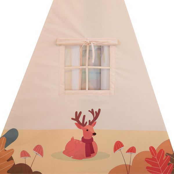 چادر بازی کودک مدل سرخپوستی طرح حیوانات PT519