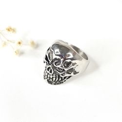 انگشتر مردانه طرح اسکلتی برند استیل کد 7403