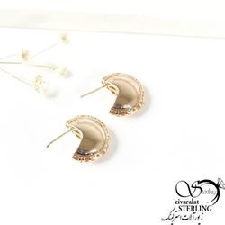 گوشواره ژوپینگ نیم دایره کد 7438