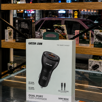 شارژر فندکی 50 وات دو پورت گرین لاین مدل Dual Port