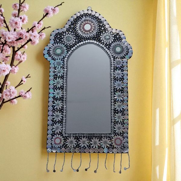 آینه دست ساز طرح سکه دوزی بلوچستان