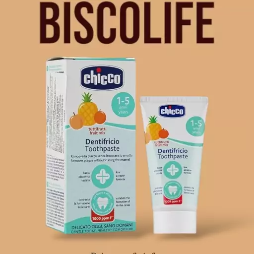 خمیردندان مخلوط میوه کودک چیکو Chicco مخصوص کودکان 1تا 5سال