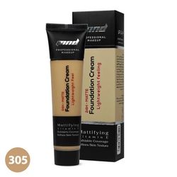 کرم پودر تیوپی مات ام ان دی رنگ بژ طلایی متوسط شماره 305 حجم 40 میلیلیتر