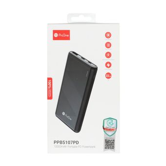 پاوربانک (PD و فست شارژ) ProOne 22.5W 10000mAh مدل PPB5107PD - مشکی