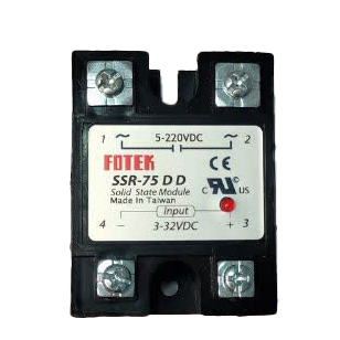 رله 75 امپر فوتک مدل تریستوری SSR DC TO DC دارای گارانتی تعویض