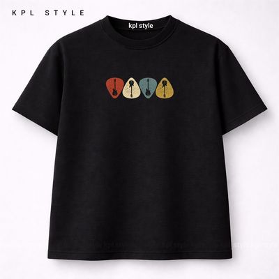 تیشرت باکسی طرح گیتار 100٪ پنبه | کد 1329