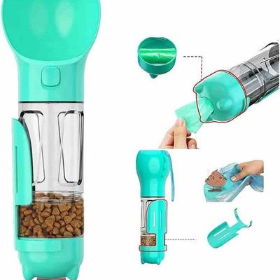 قمقمه آب و غذا حرفه ای 4 کاره سگ و گربه دارای جای آب ،غذا،بیلچه و کیسه مدفوع