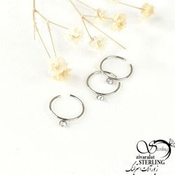 پیرسینگ بینی نگین دار حلقه ایی کد7698