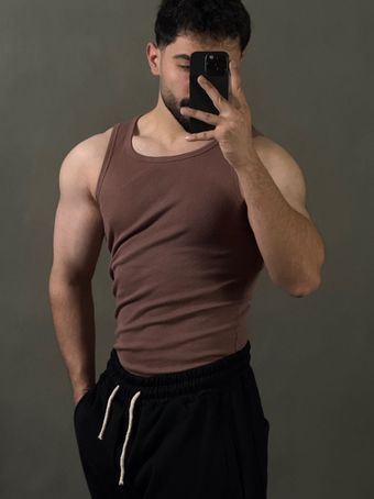 تنگ تاپ نیوان قهوه ای تیره