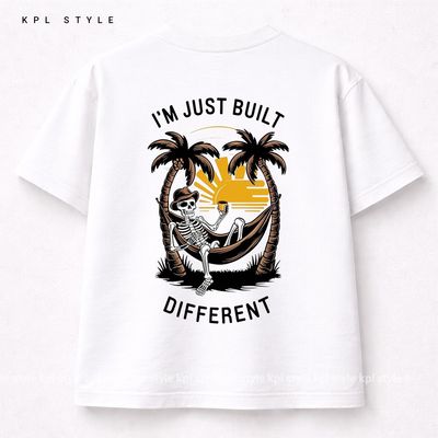 تیشرت باکسی طرح اسکلت 100٪ پنبه | کد 1368