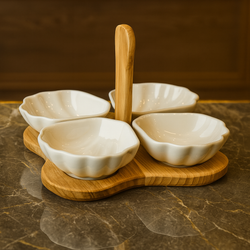 اردو 4 خانه سرامیکی زیر چوب