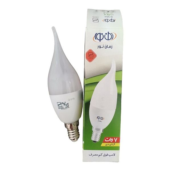 لامپ ال ای دی 7 وات اشکی زمان نور