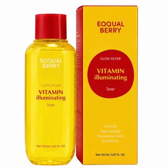 تونر روشن کننده ویتامین اکوال بری EQQUALBERRY Vitamin Illuminating Toner حجم 150 میل