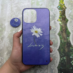 قاب گوشی iPhone 13 Pro Max آیفون فانتزی سوزنی برجسته طرح گل بابونه پاپ سوکت دار