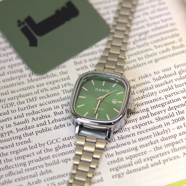 ساعت کاسیو الد مانی سبز بند استیل