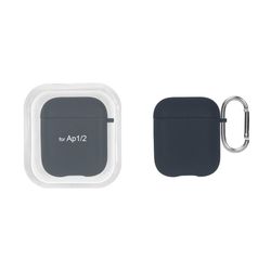 کاور ایرپاد سیلیکونی اورجینال Apple Airpods 1 / 2 - سرمه ای