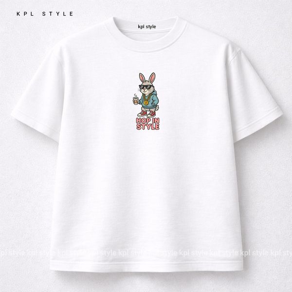 تیشرت باکسی طرح خرگوش 100٪ پنبه | کد 1330