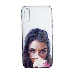 کاور کلاسیک طرح دختر مو مشکی مناسب برای گوشی موبایل سامسونگ Galaxy A01