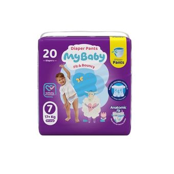 پوشک شورتی مای بیبی مدل کانال دار سایز 7 بسته 20 عددی